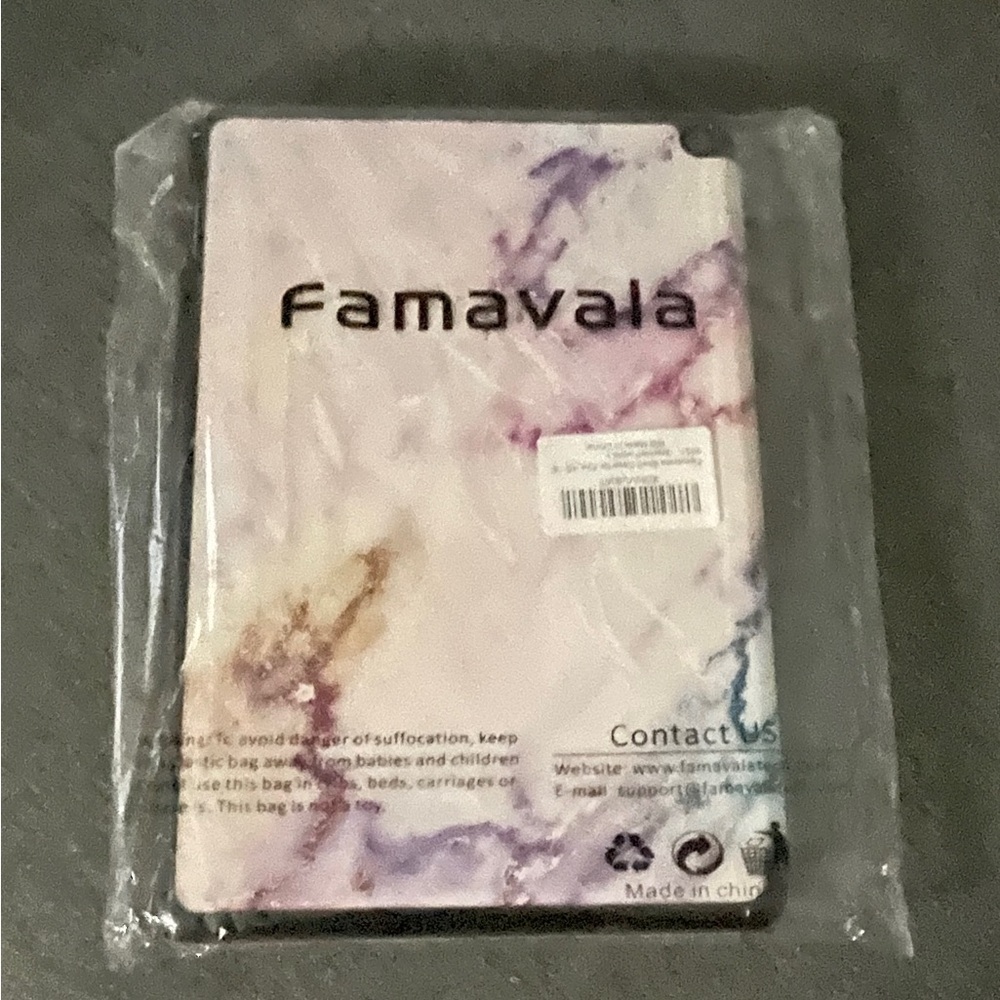Marble Tablet Case - Purple and Cream
